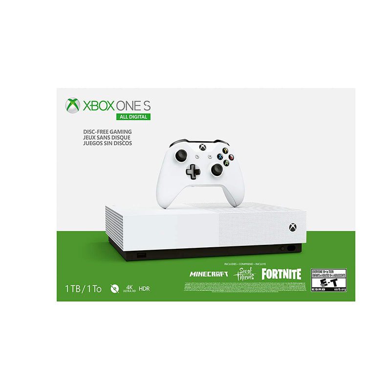 کنسول بازی مایکروسافت مدل Xbox One S ظرفیت 1 ترابایت بدون درایو (دیجیتال) فول گیم