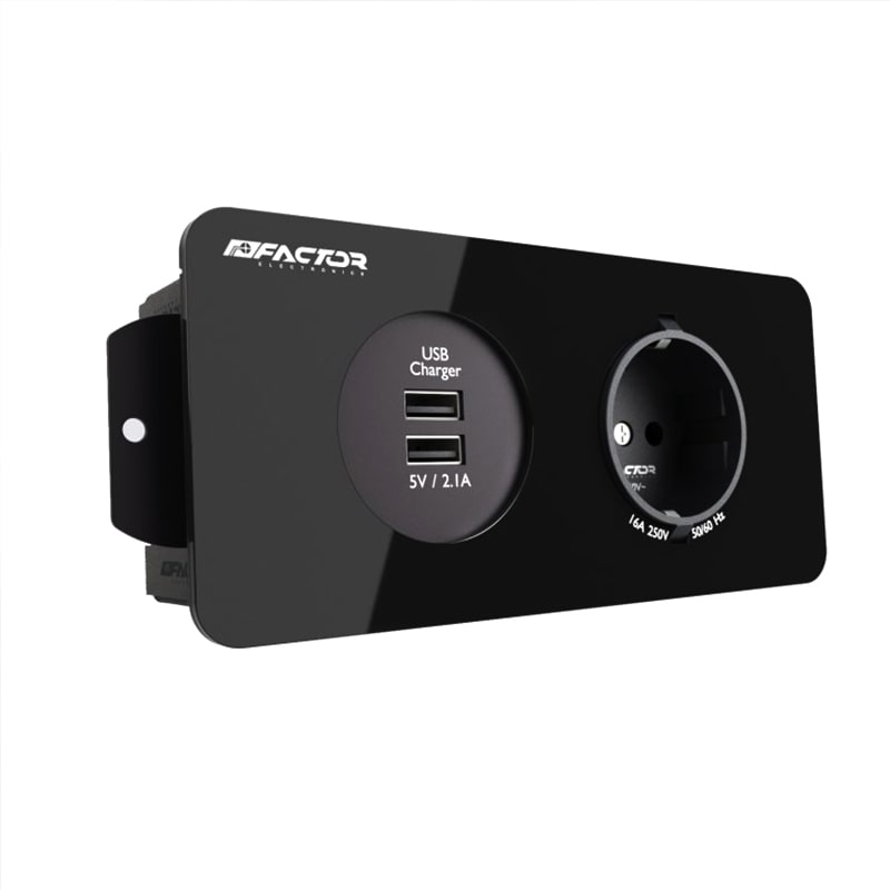 پریز رومیزی برق توکار فکتور مدل Factor FPO2