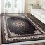 فرش ماشینی مه ترنج طرح دالریس زمینه ذغالی