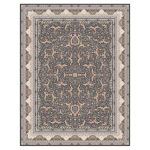 فرش ماشینی مه ترنج طرح لوتوس زمینه فیلی