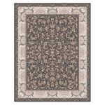 فرش ماشینی مه ترنج طرح مه گل زمینه فیلی