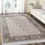 فرش ماشینی مه ترنج طرح مه گل زمینه نقره ای