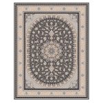 فرش ماشینی مه ترنج طرح ثمین زمینه فیلی