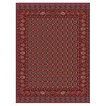 فرش ماشینی مه ترنج طرح ترکمن زمینه لاکی