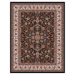 فرش ماشینی مه ترنج طرح افشان زمینه سرمه ای 1000 شانه