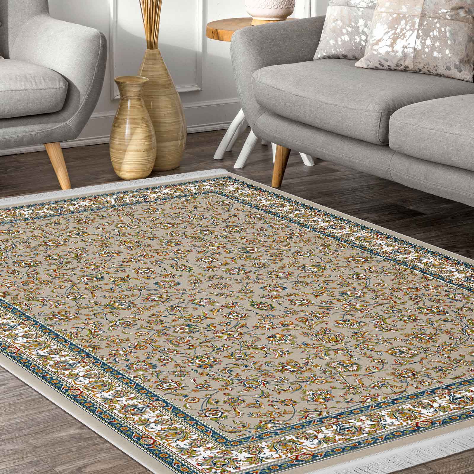 فرش ماشینی مه ترنج طرح افشان250 زمینه فیلی 1000 شانه فرش ماشینی مه ترنج طرح افشان250 زمینه فیلی 1000 شانه