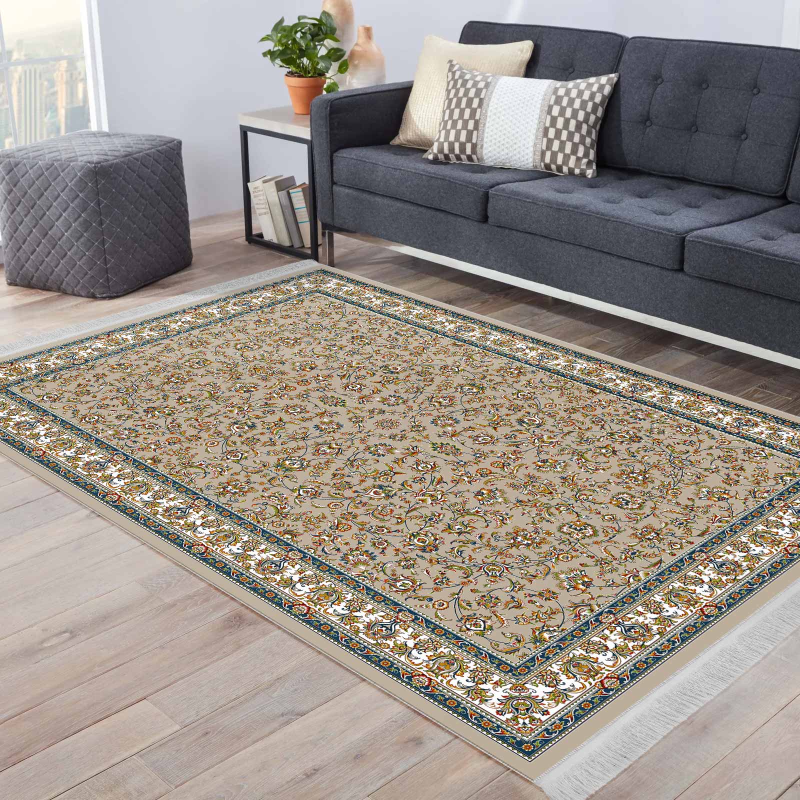 فرش ماشینی مه ترنج طرح افشان250 زمینه فیلی 1000 شانه فرش ماشینی مه ترنج طرح افشان250 زمینه فیلی 1000 شانه