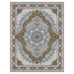 فرش ماشینی مه ترنج طرح آروانا زمینه فیلی 1000 شانه