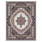 فرش ماشینی مه ترنج طرح بهشت زمینه فیلی 1000 شان