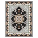 فرش ماشینی مه ترنج طرح هیوا زمینه فیلی 1000 شانه