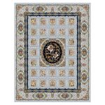 فرش ماشینی مه ترنج طرح خسرو شیرین زمینه فیلی 1000 شانه