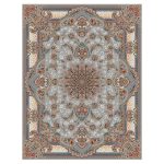 فرش ماشینی مه ترنج طرح مه ترنج زمینه فیلی 1000 شانه