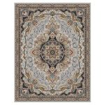 فرش ماشینی مه ترنج طرح نادیا زمینه فیلی 1000 شانه