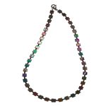 گردنبند سنگ طبیعی حدید آتشی کد 101