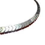 گردنبند سنگ طبیعی حدید مدل فلشی کد 109