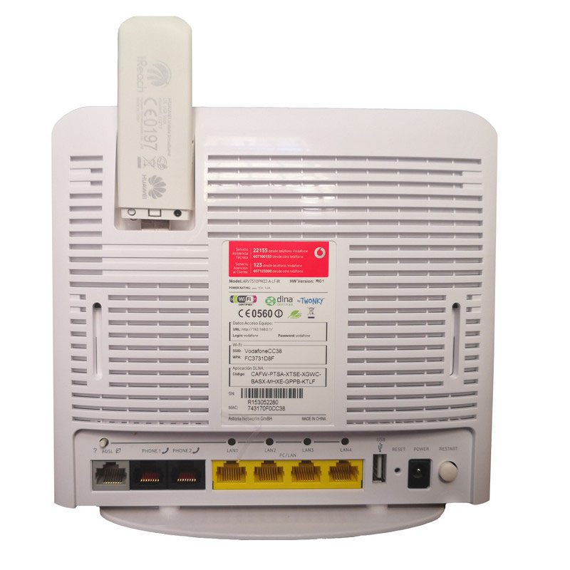 مودم روتر ADSL/VDSL ودافون مدل ARV7510PW22 مودم روتر ADSL/VDSL ودافون مدل ARV7510PW22