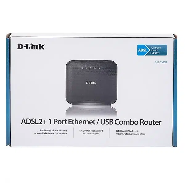 مودم روتر باسیم +ADSL2 دی-لینک مدل DSL-2520U Z2