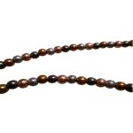 گردنبند سنگ طبیعی حدید مدل چهار گوی کد 108