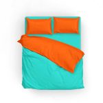 سرویس روتختی آ اس پ مینیمال زمینه فیروزه ای دو نفره 5 تکه