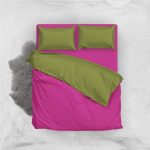 سرویس روتختی آ اس پ مینیمال زمینه سرخابی دو نفره 5 تکه