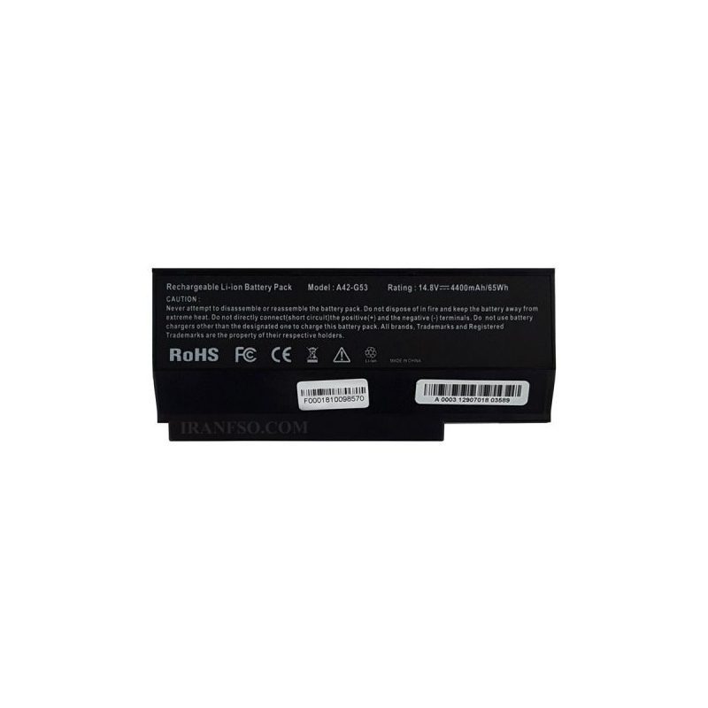 باتری لپ تاپ ایسوس G53-G73-8Cell مشکی