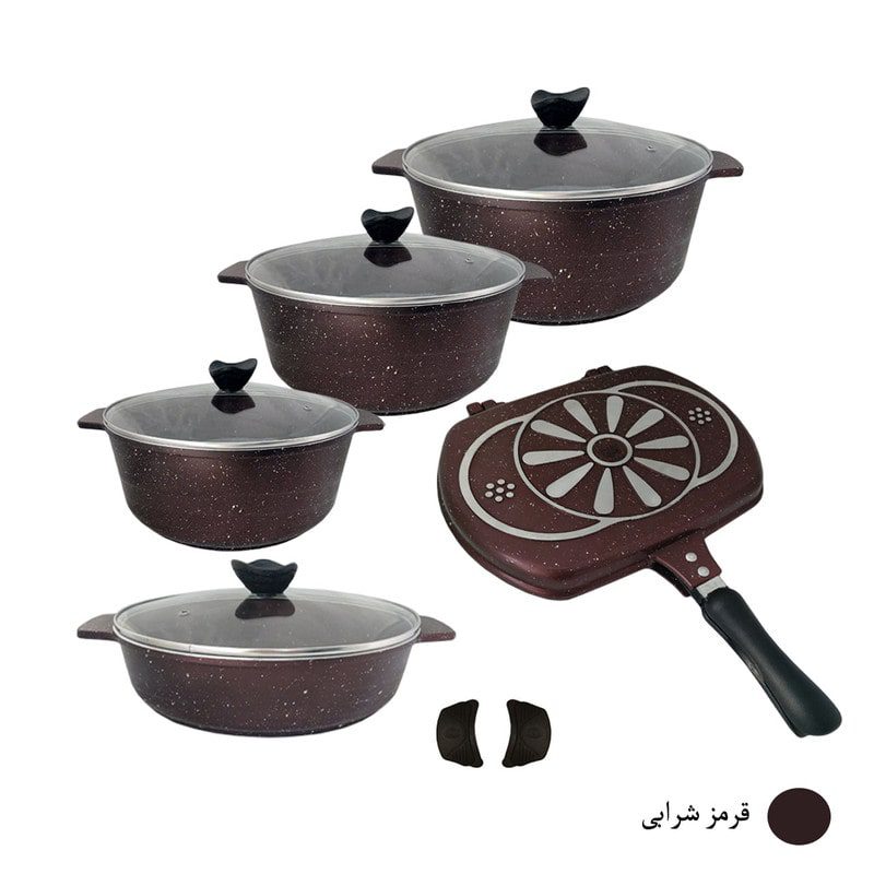 سرویس قابلمه 12 پارچه گرانیت پیلو مدل هپی Pilau