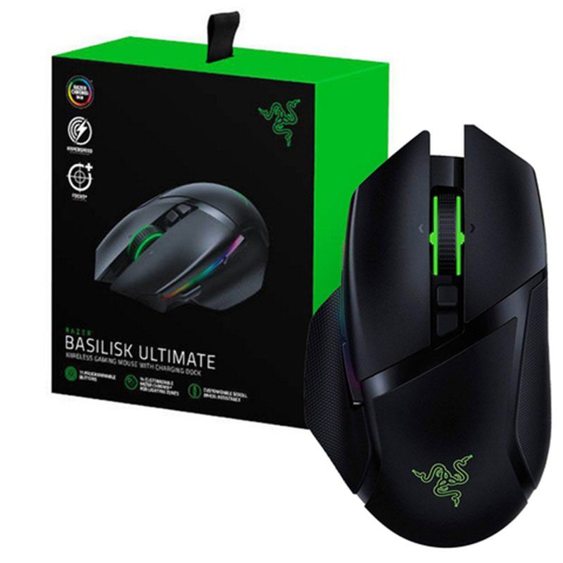 ماوس بی سیم مخصوص بازی ریزر مدل Razer Basilisk Ultimate به همراه پایه شارژر