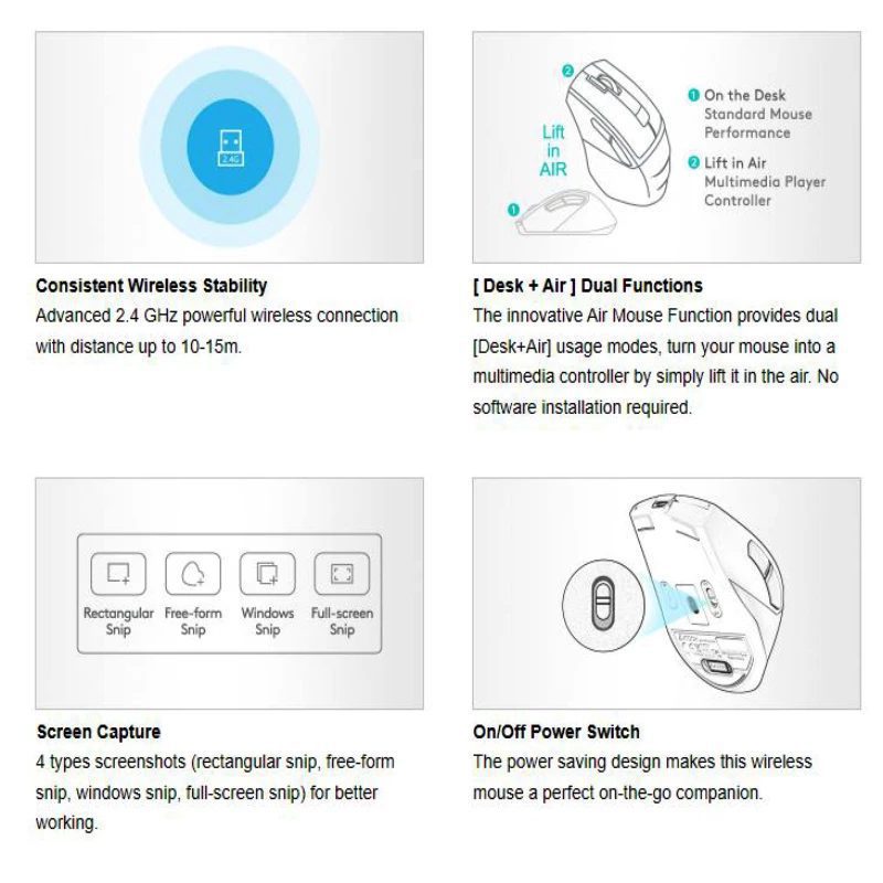 کیبورد و ماوس بی سیم ای فورتک مدل A4Tech FG 24OO AIR2
