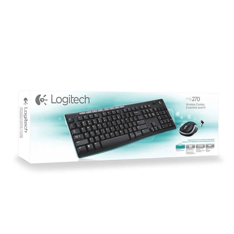 کیبورد و ماوس بی سیم لاجیتک مدل Logitech MK270