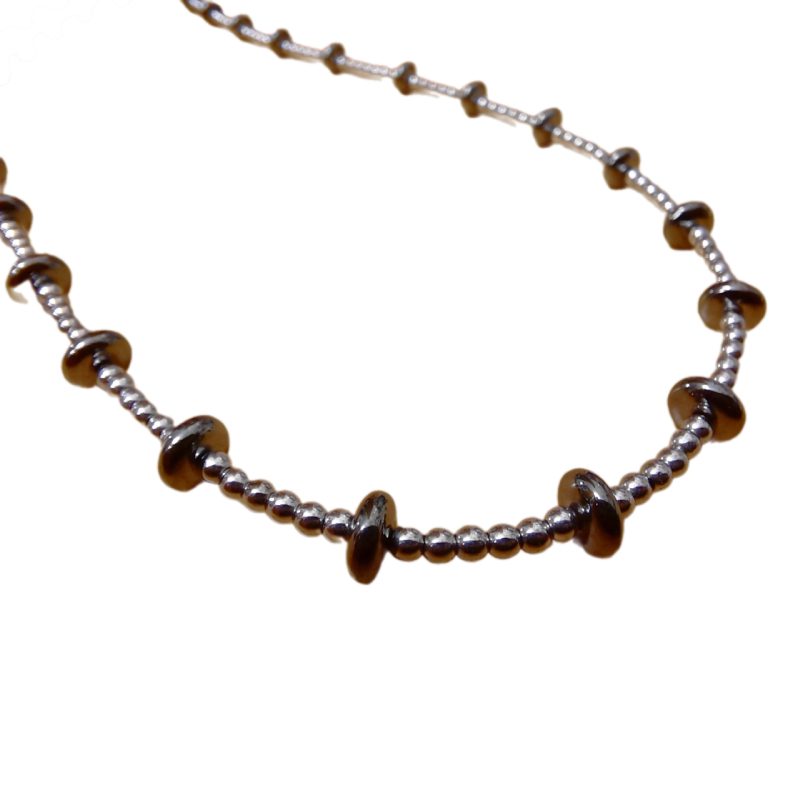 گردنبند سنگ طبیعی حدید مدل سما