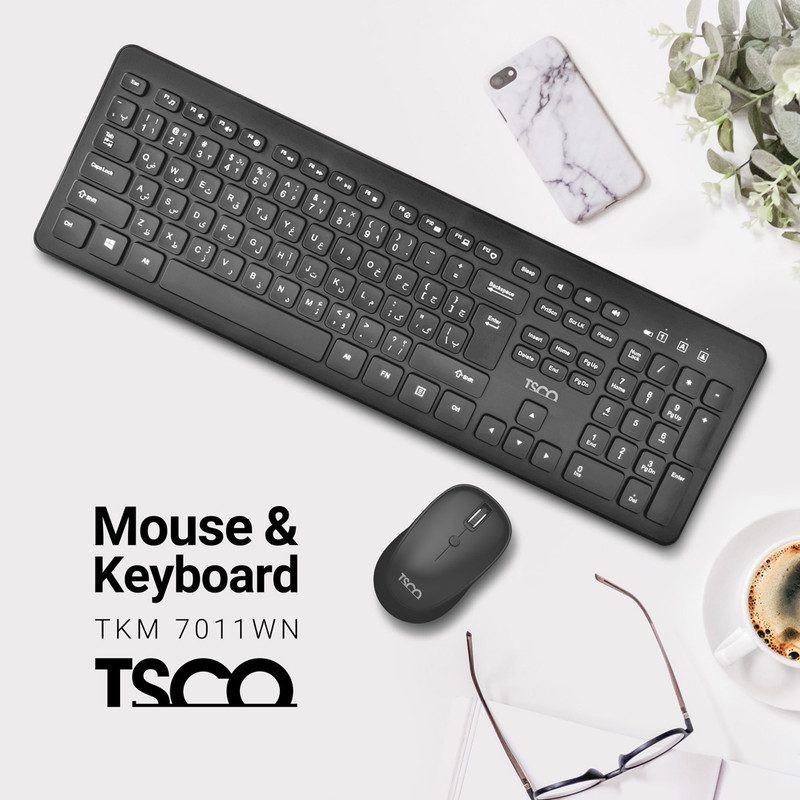 کیبورد و ماوس تسکو مدل Tsco TKM 7011WN