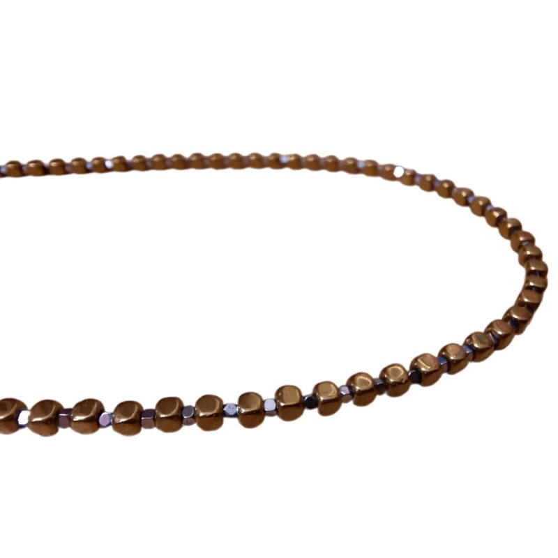 گردنبند سنگ طبیعی حدید مدل پاییز