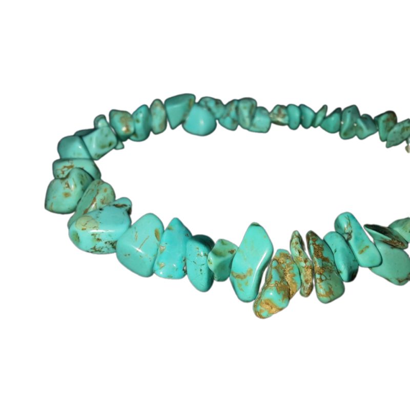 دستبند سنگ طبیعی چیپسی فیروزه آفریقایی