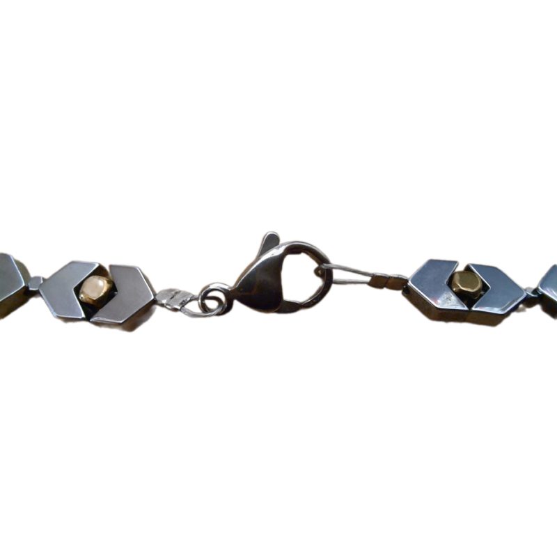 دستبند سنگ طبیعی حدید مدل دانژه