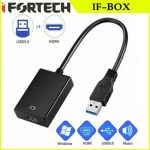 تبدیل کابلی USB3.0 به HDMI آیفورتک IF-BOX