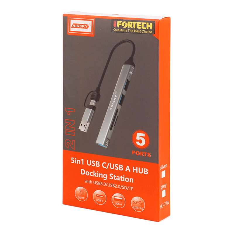 هاب و رم ریدر 5 پورت آیفورتک مدل Ifortech IF-77A