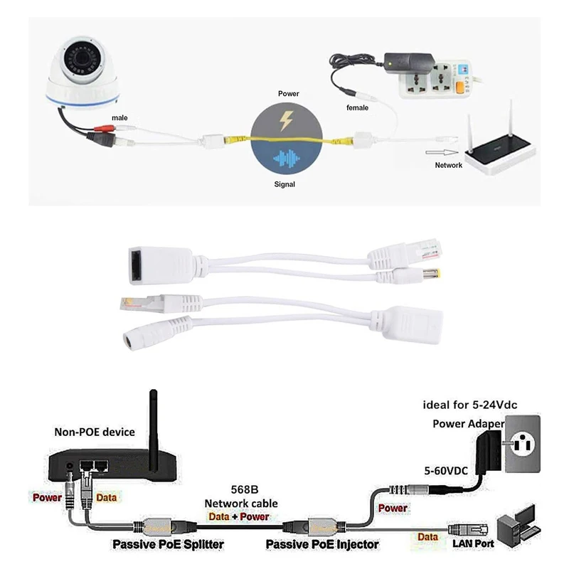 آداپتور POE مدل RJ45 بسته 8 عددی
