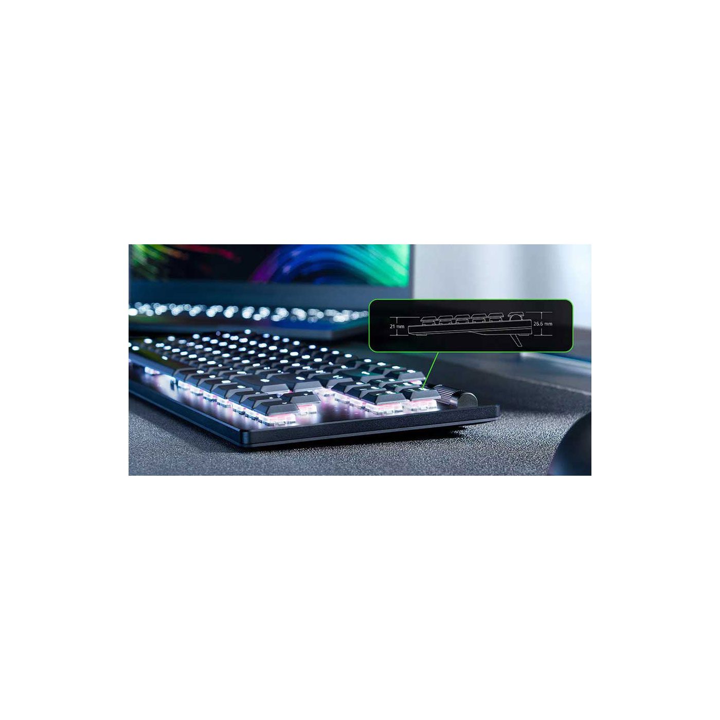 کیبورد مخصوص بازی ریزر مدل Razer DeathStalker V2 Pro Tenkeyless