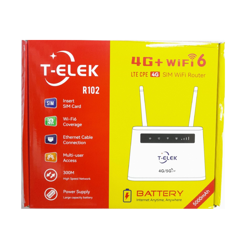 مودم روتر 4G/LTE مدل T-ELEK TR102 به همراه باتری داخلی