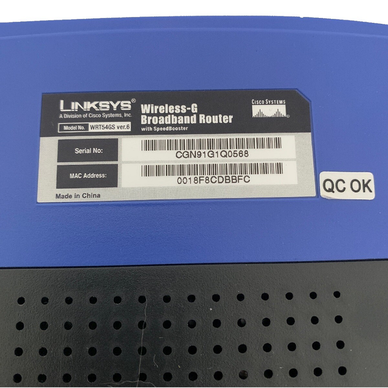 روتر بی‌سیم لینکسیس مدل LINKSYS WRT54GS VER.6 با قابلیت نصب OpenWrt