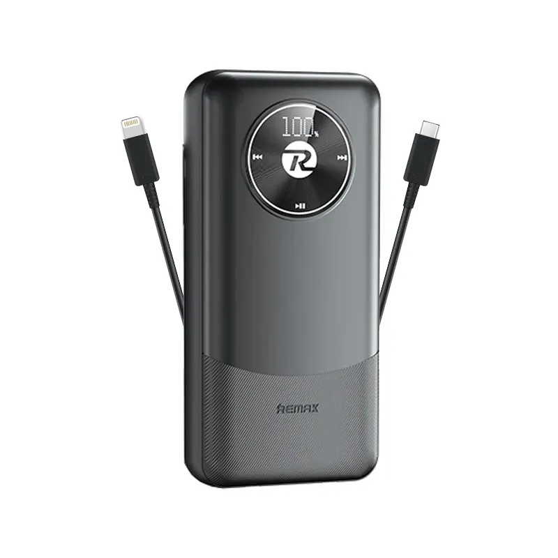پاوربانک ریمکس مدل Fast Charge 2way ظرفیت 20000 میلی آمپر ساعت به همراه کابل USB-C و لایتنینگ