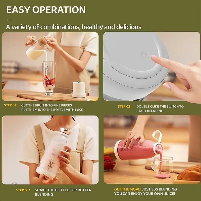بطری مخلوط کن قابل حمل شیائومی Fresh Juice Bottle Blender 500ml