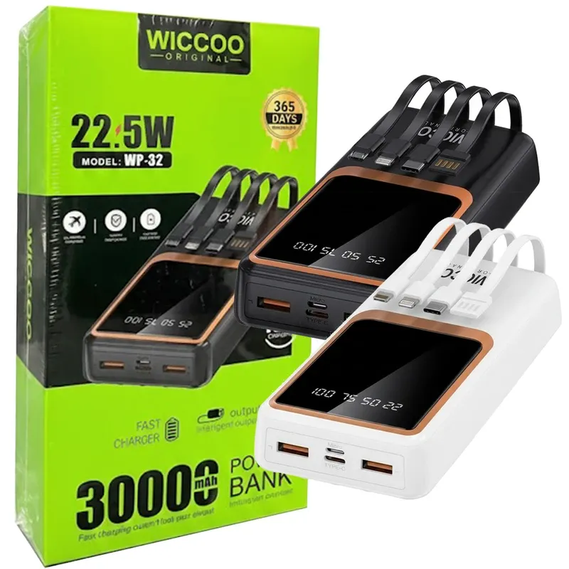 پاوربانک 22.5 وات ویکو مدل WP 32 ظرفیت 30000 میلی‌آمپرساعت