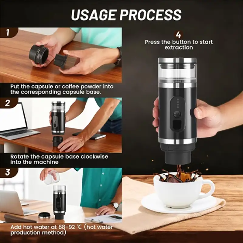 دستگاه اسپرسو ساز شارژی قابل حمل مدل Blue Fire Portable Espresso Maker BF 2-26
