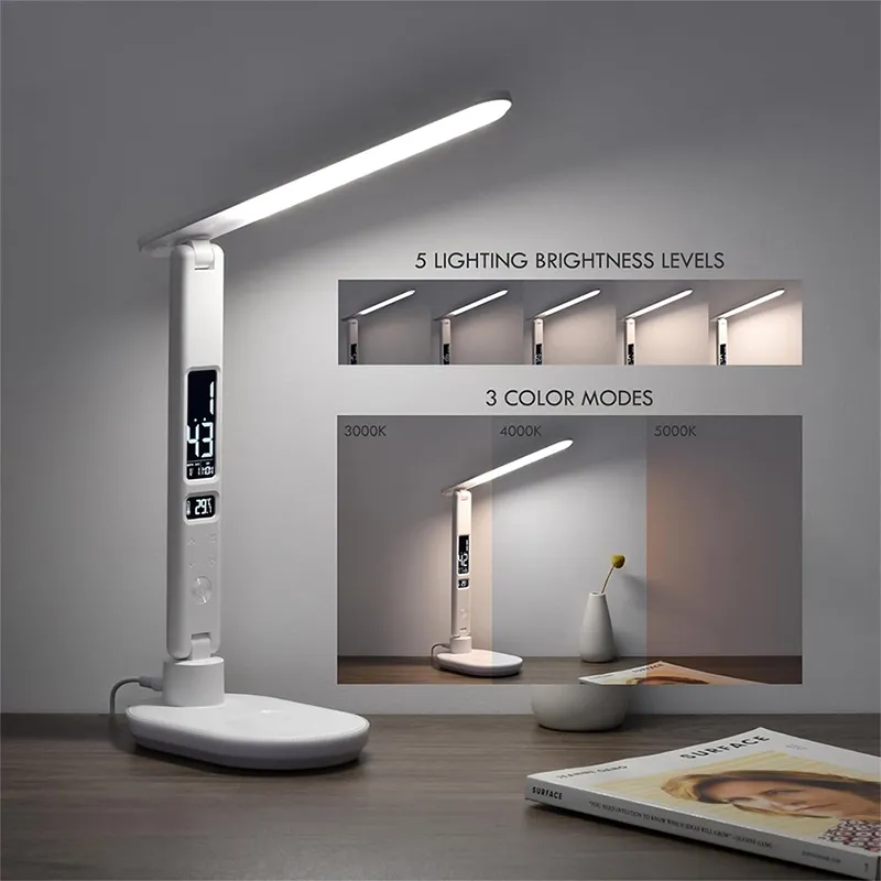 چراغ مطالعه تاشو و شارژر وایرلس LED Business Table Lamp U20-01