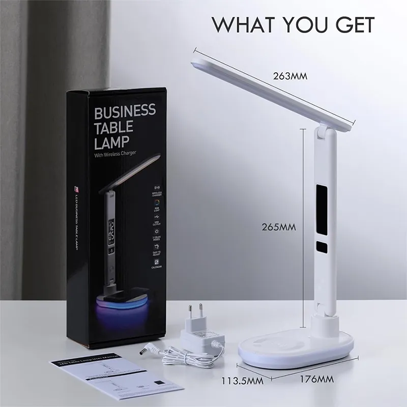 چراغ مطالعه تاشو و شارژر وایرلس LED Business Table Lamp U20-01