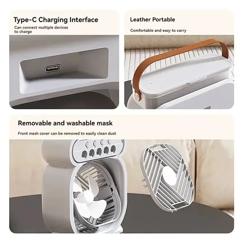 پنکه رومیزی مه پاش چندکاره مدل Multi Function Fan Humidifier L1