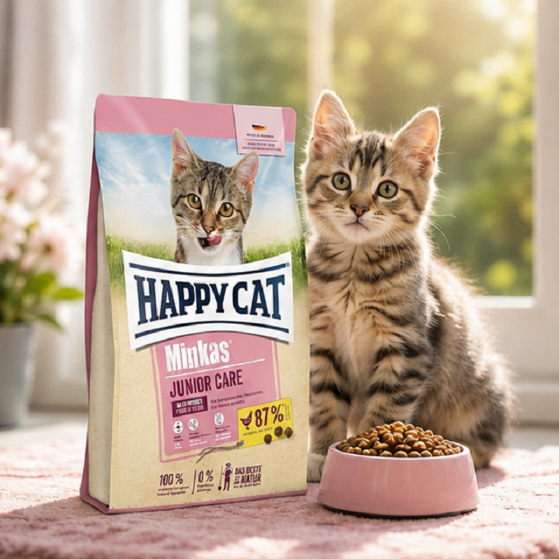 غذای خشک بچه گربه هپی کت مینکاس جونیور 10 کیلوگرم Happy Cat Minkas Junior