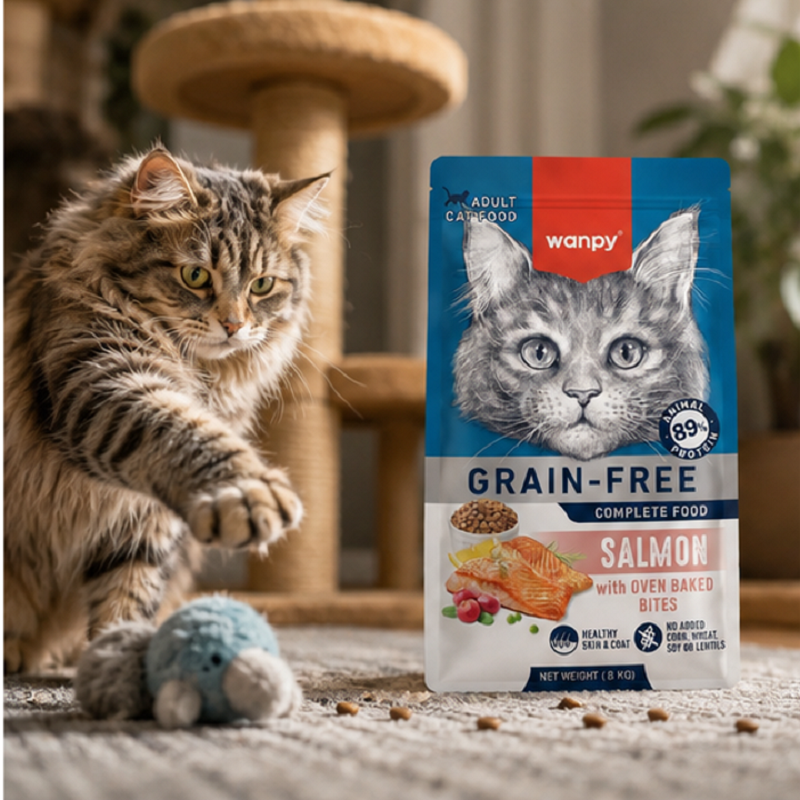 غذای خشک گربه ونپی با طعم سالمون 8 کیلوگرم Wanpy Adult Cat Dry food