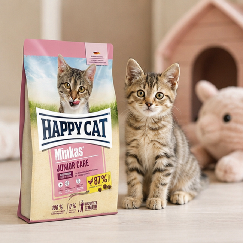 غذای خشک بچه گربه هپی کت مینکاس جونیور 10 کیلوگرم Happy Cat Minkas Junior